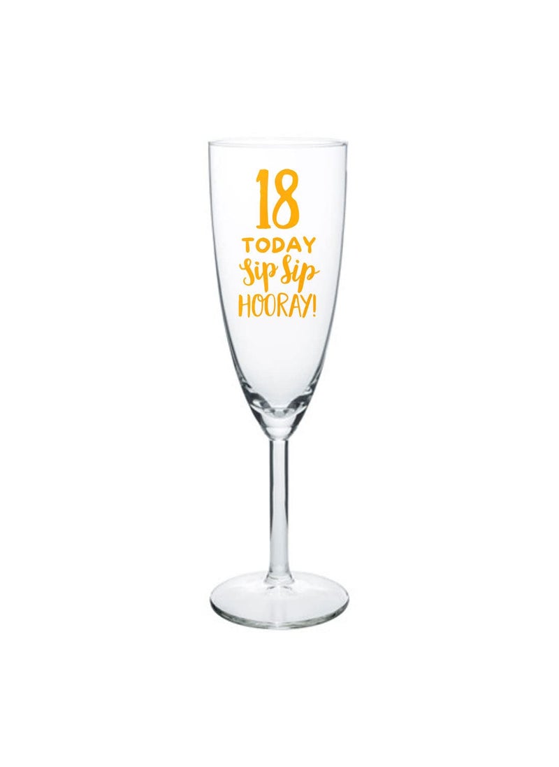 Nutcase Nutcase Personalized Champagne Glass 18th Birthday Gifts Idea Sip Sip Hooray  - Image 1