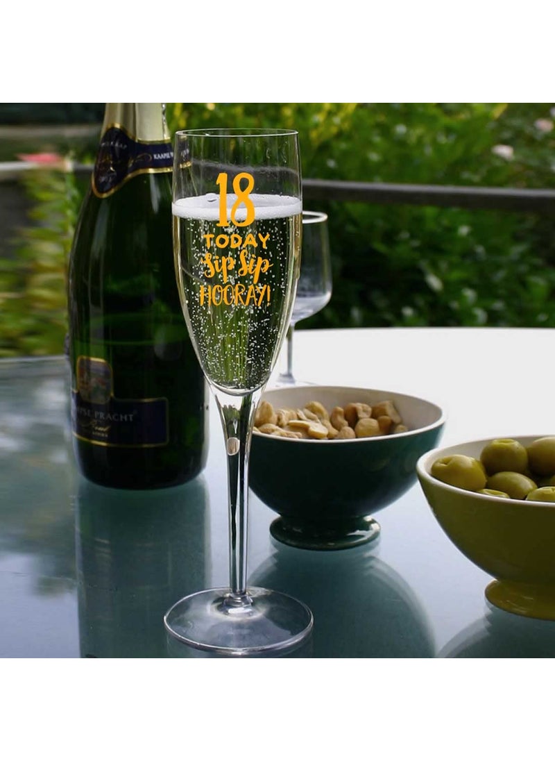 Nutcase Nutcase Personalized Champagne Glass 18th Birthday Gifts Idea Sip Sip Hooray  - Image 2