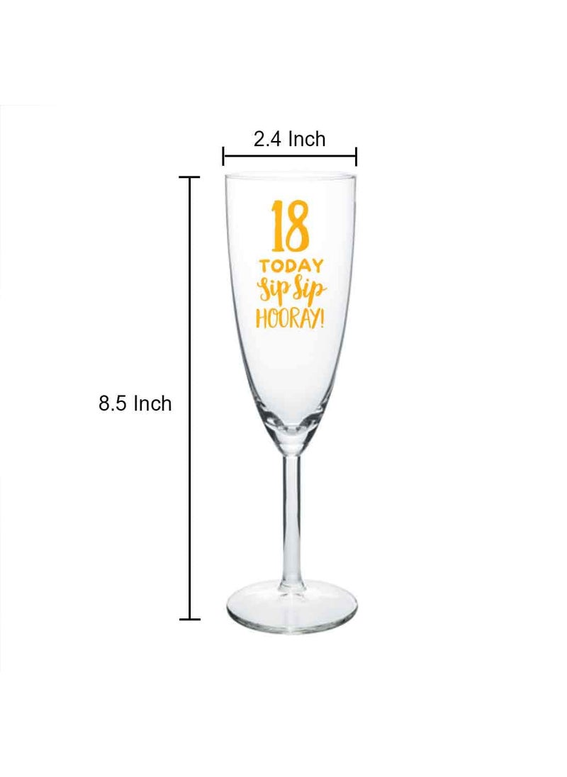 Nutcase Nutcase Personalized Champagne Glass 18th Birthday Gifts Idea Sip Sip Hooray  - Image 4