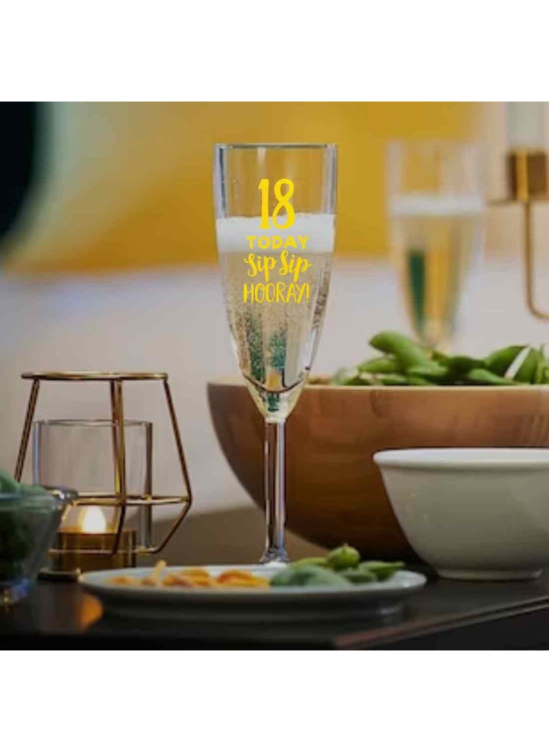 Nutcase Nutcase Personalized Champagne Glass 18th Birthday Gifts Idea Sip Sip Hooray  - Image 3