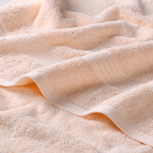 Superior Egyptian Cotton 10-Piece Face Towel Set , Small Towels For Facial, Spa, Quick Dry, Absorbent Towels, Bathroom Accessories, Guest Bath, Home Essentials, Washcloth, Airbnb, Peach - Image 3
