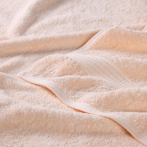 Superior Egyptian Cotton 10-Piece Face Towel Set , Small Towels For Facial, Spa, Quick Dry, Absorbent Towels, Bathroom Accessories, Guest Bath, Home Essentials, Washcloth, Airbnb, Peach - Image 4