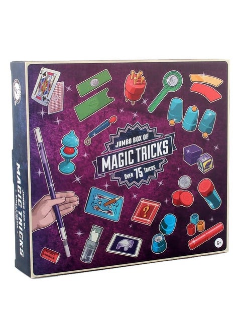 75Pcs Professional Magic Trick Kit for Kids and Adults Magician Pretend Play Set with Wand More Tricks Easy to Learn Instruction Manual Best Gift Beginners