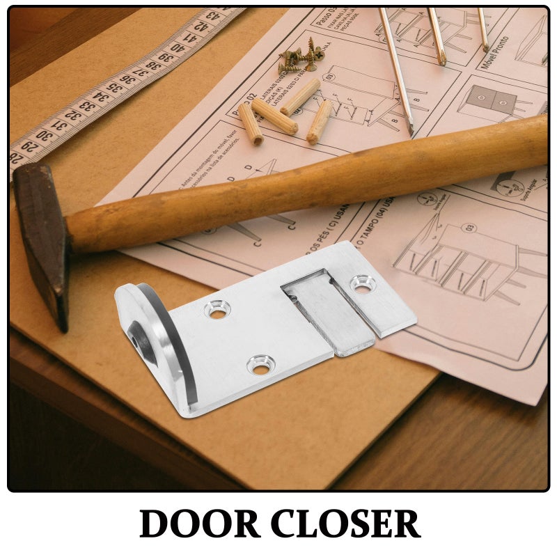 Heavy Duty Stainless Steel Door Stop Door Catch Floor Mounting Commercial Door Clamp Hardware For Office Exterior Door Right Open - Image 2
