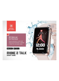 SWISS MILITARY Swiss Military Rhine 2 Band, 1.57 " Display, 7 Days Battery Life, English and Arabic, Workout Detection, Receives and Makes Calls, Waterproof, Heart Rate Monitoring  - Image 2