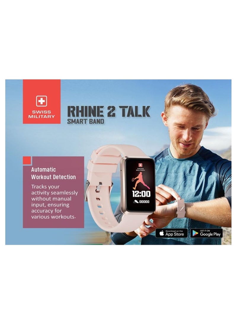 SWISS MILITARY - Swiss Military Rhine 2 Band, 1.57 " Display, 7 Days Battery Life, English and Arabic, Workout Detection, Receives and Makes Calls, Waterproof, Heart Rate Monitoring - Image 1