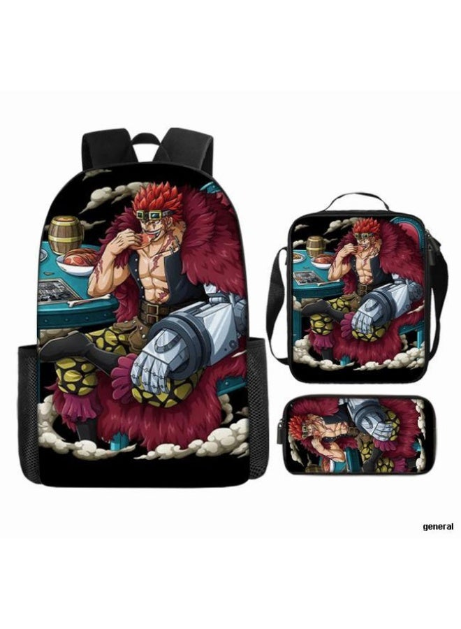 عام أحدث نموذج عالمي من الكرتون طباعة ثلاثة قطعة حقيبة مجموعة ( الطلاب ، الأطفال ، الأصدقاء ، نزهة ، تسلق الجبال ، الخ . ) - Image 1