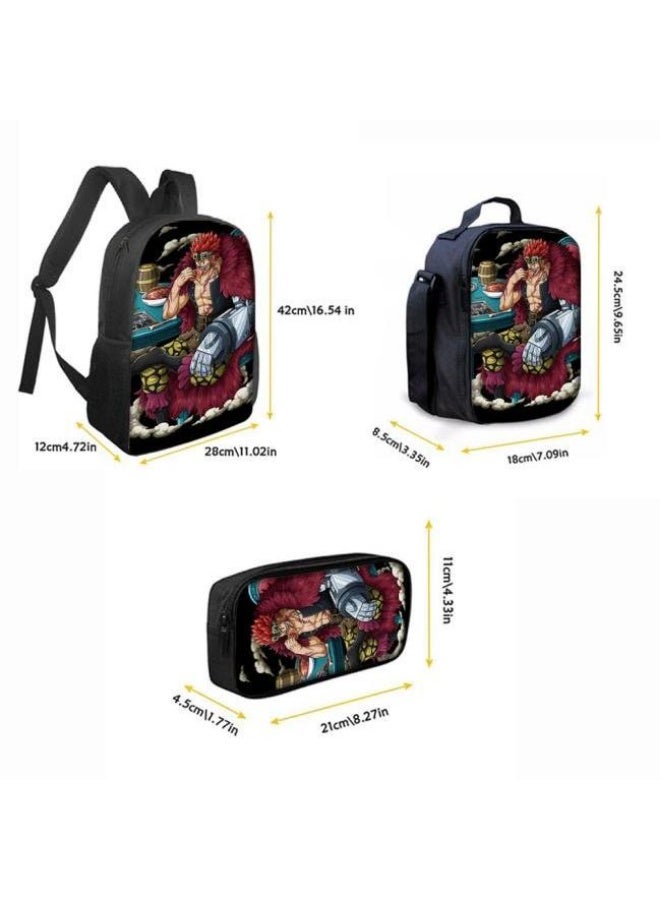 عام أحدث نموذج عالمي من الكرتون طباعة ثلاثة قطعة حقيبة مجموعة ( الطلاب ، الأطفال ، الأصدقاء ، نزهة ، تسلق الجبال ، الخ . ) - Image 3