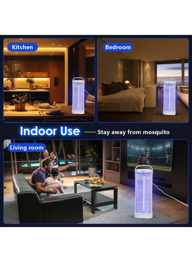 طارد الحشرات الكهربائي الكبير مع ضوء UV | مصباح قاتل البعوض للاستخدام الداخلي والخارجي | فخ حشرات آمن وصامت للمنزل والحديقة وغرفة النوم - Image 5