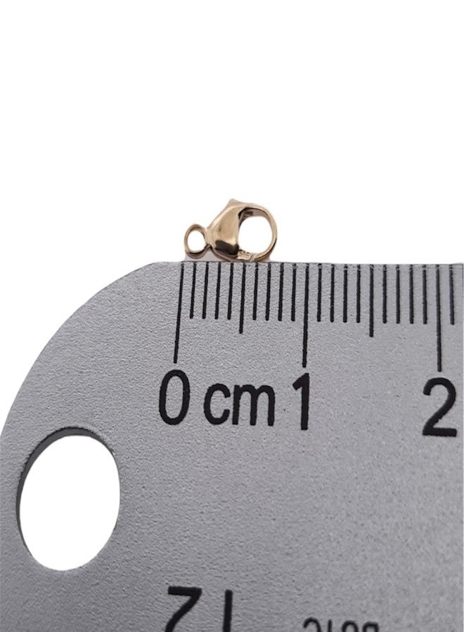 Craft Wire 7.8MM 14K Solid Yellow Gold Teardrop Lobster Clasp with Ring by CRAFT WIRE - Image 3