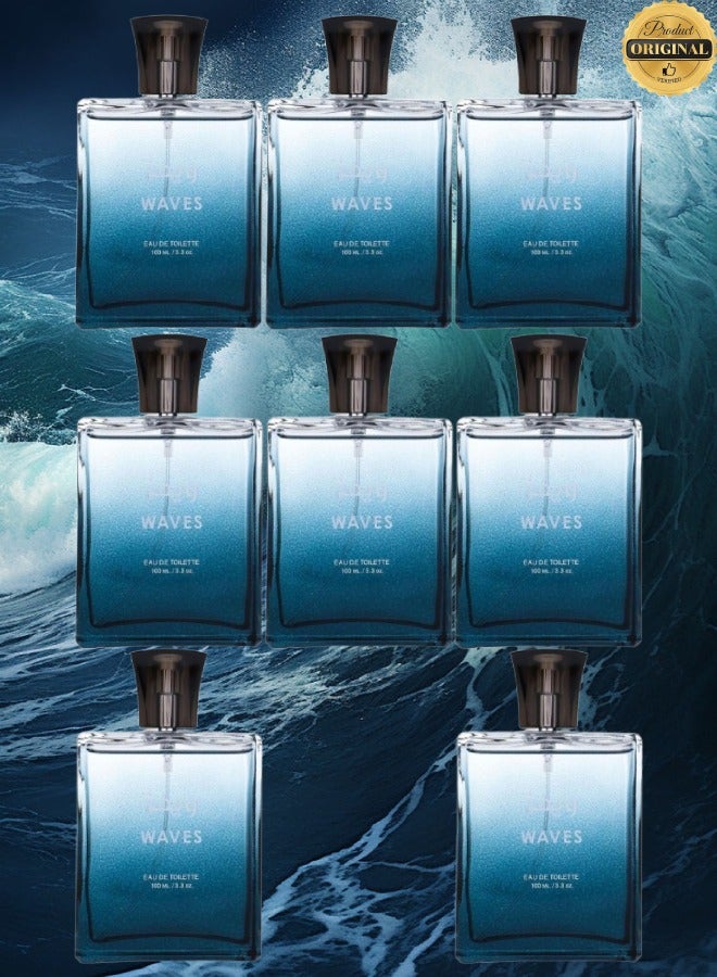 Waves 8 Pieces Waves Perfume 100ML - Image 1