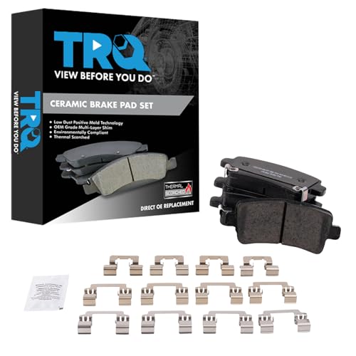 TRQ Rear Brake Pads Ceramic Compatible with 2010-2016 Buick LaCrosse 2011-2017 Regal 2013-2019 Cadillac XTS 2014-2020 Chevrolet Impala 2013-2015 Malibu 2016 Malibu Limited 2010-2011 Saab 9-5 - Image 2