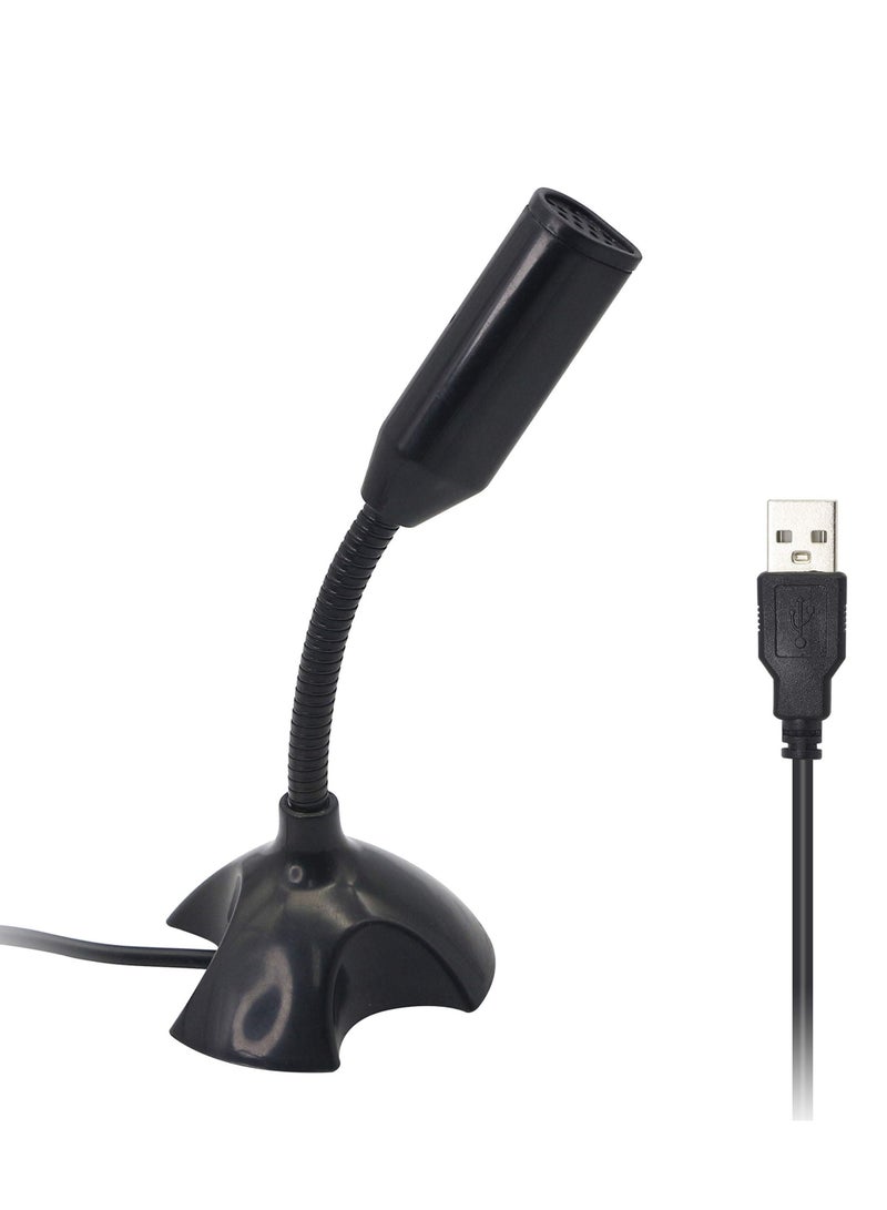 Captaintech USB Desktop Computer Microphone, USB Mic Omnidirectional Gooseneck Design Plug-N-Play Desktop PC Laptop Mic for Conferences Video Chatting Length: 100cm - Image 1