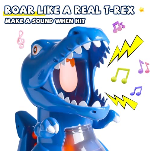 EagleStone TRex Dinosaur Shooting Toys for 6 7 8 Year Old Boys Electronic Shooting Target Game with Air Pump Gun 24 Balls Foam Blaster Boy Toys Age 68 810 Christmas Birthday Gifts for Kids - Image 5