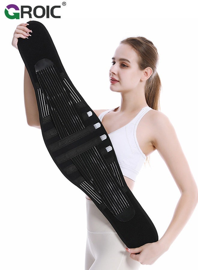 GROIC Heated Back Braces, Back Support Belt with Magnet,Lumbar Support Belt, Self Heating Lower Support Back Braces for Lower Pain Relief, Adjustable Lumbar Support Belt for Herniated Disc,Sciatica,Scoliosis(M) - Image 3