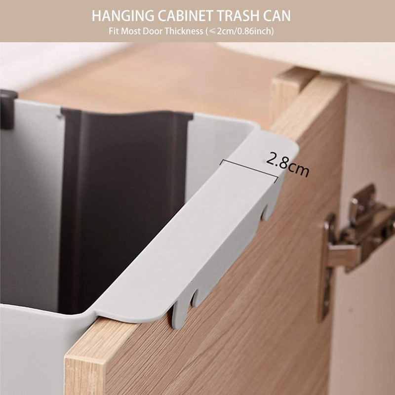 GLOWICK Kitchen Cabinet Door Hanging Trash Can Collapsible Dust Bin Wall Mounted Folding Trash Bin Foldable Garbage Can Waste Bins Room Car Waste Box Kitchen Tools 1Pcs - Image 5