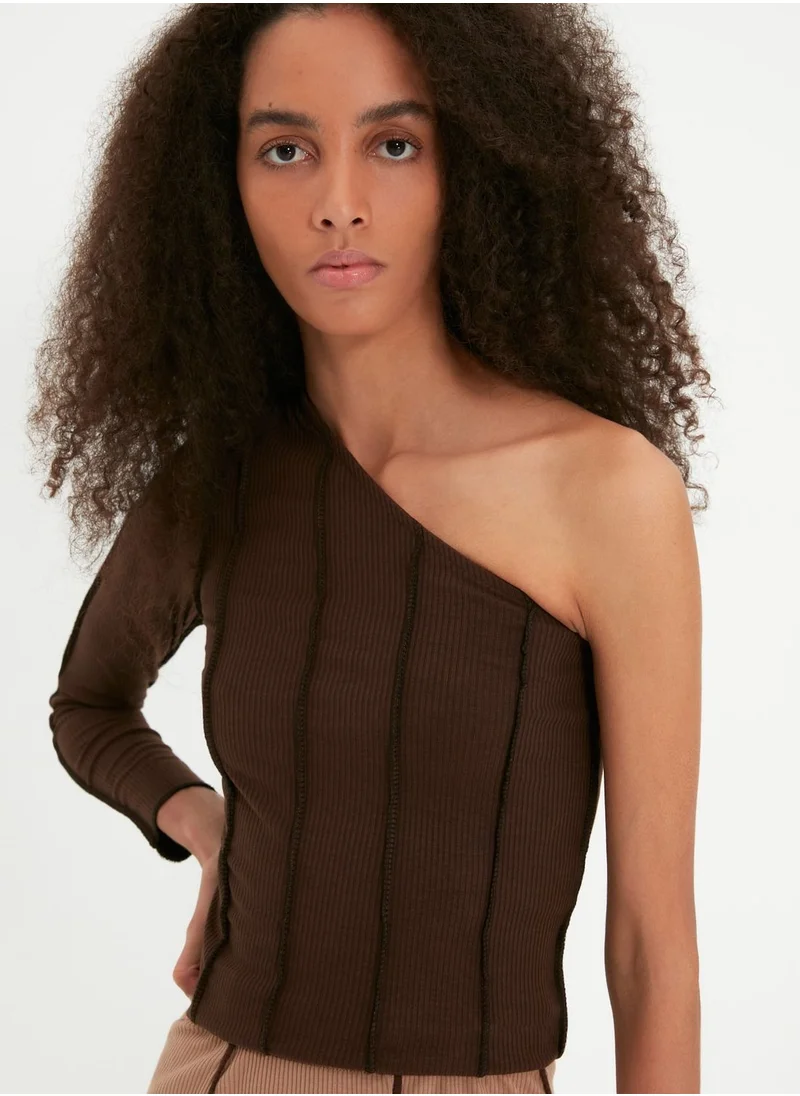 trendyol One Shoulder Knitted Top