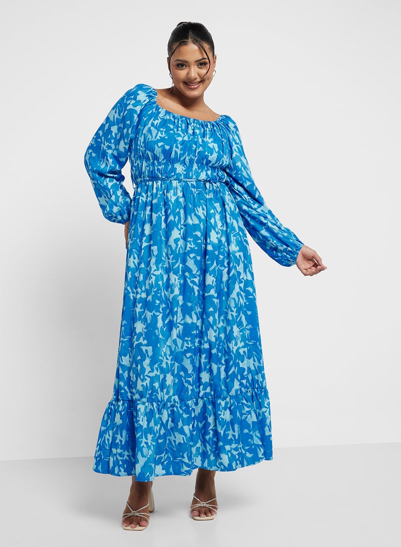 Ginger Plus Printed Tiered Maxi Dress - Image 4