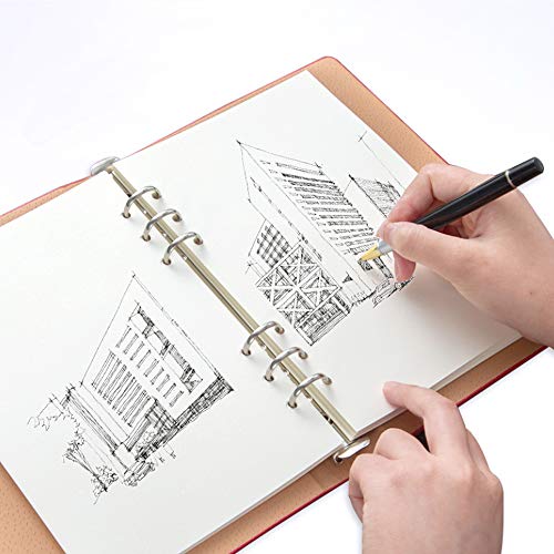 Nokingo A5 Blank Paper, Refills for Filofax Planner, Organizer, Binders, 6 Hole Punched, 100 Sheets/200 Pages, 100gsm, White, 5.8 x 8.2 Inch - Image 5