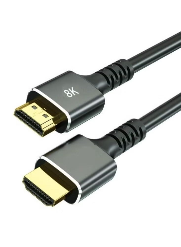 كابل HDMI 8K، كابل عرض خفيف الوزن ومحمول، كابل بيانات اتصال متين من ذكر إلى ذكر لشاشة عرض الكمبيوتر والتلفزيون، (قطعة واحدة، طول 1 متر) - Image 1