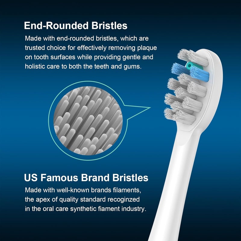 6 Pack Toothbrush Replacement Heads Compatible with WaterPik Sonic Fusion 2.0 - Image 4