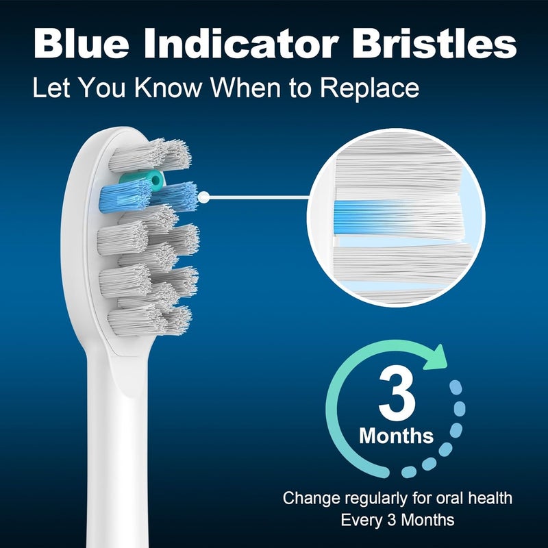 6 Pack Toothbrush Replacement Heads Compatible with WaterPik Sonic Fusion 2.0 - Image 3