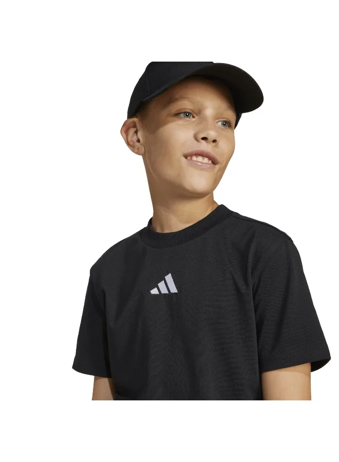 adidas تي شيرت تدريب J Sl Tee 160 أسود للأطفال 7-8 سنوات