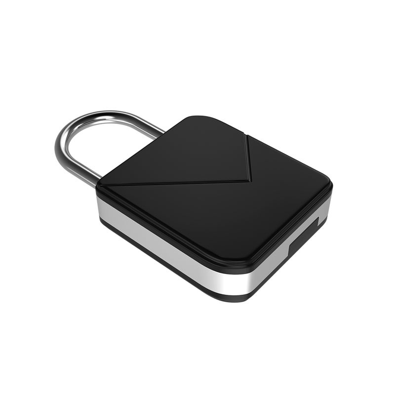 BUBM Smart Fingerprint Padlock Portable Intelligent Lock For Luggage and Travel Black - Image 5