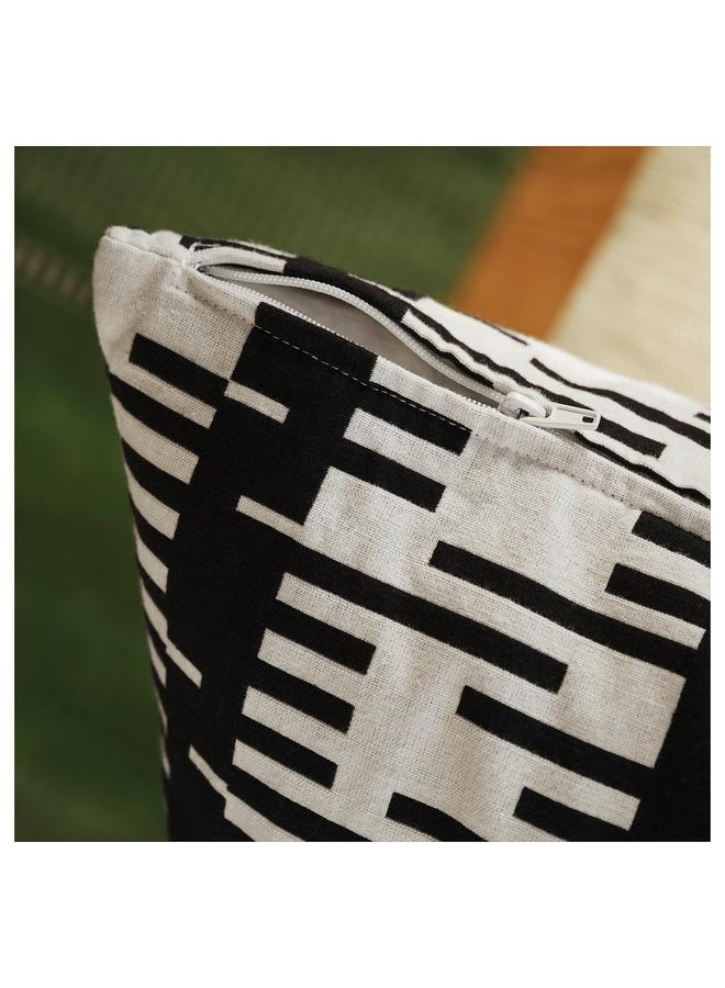erorex Cushion cover, off-white/black, 50x50 cm - Image 4
