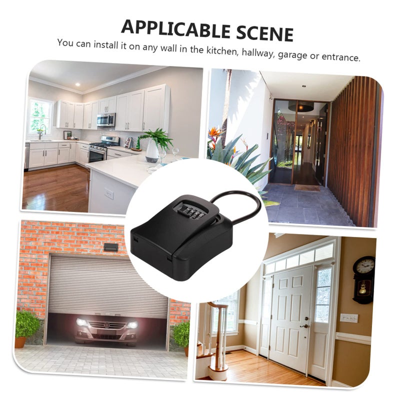Wall Mount Key Lock Box with Combination Code for Outdoor House Keys - Image 5