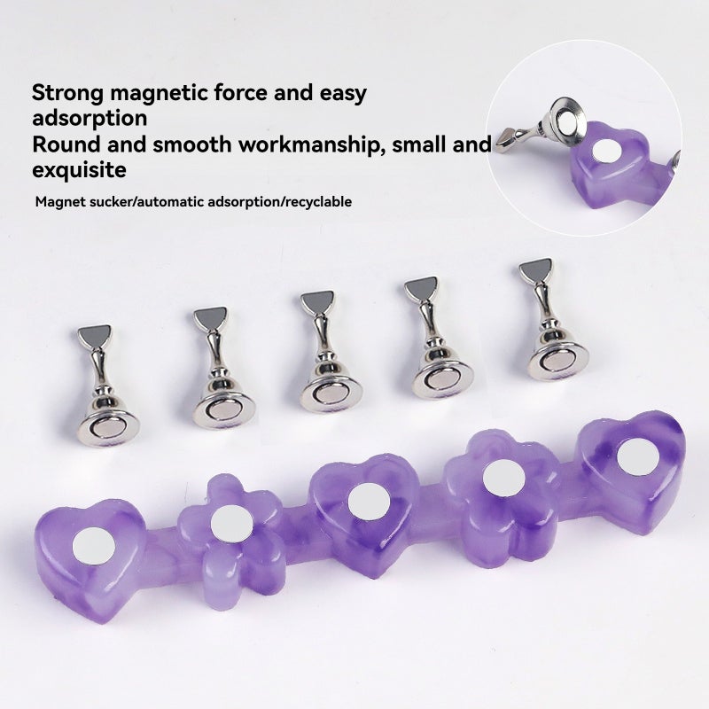 Nail novice practice base, nail wearing support, nail holder brown - Image 2