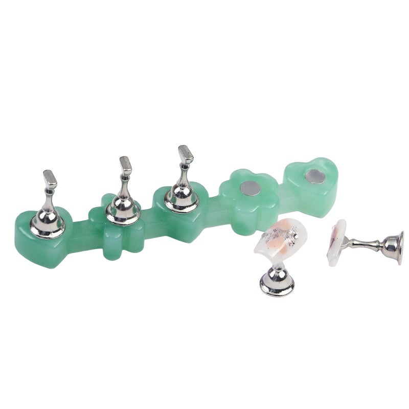 Nail novice practice base, nail wearing support, nail holder brown - Image 4