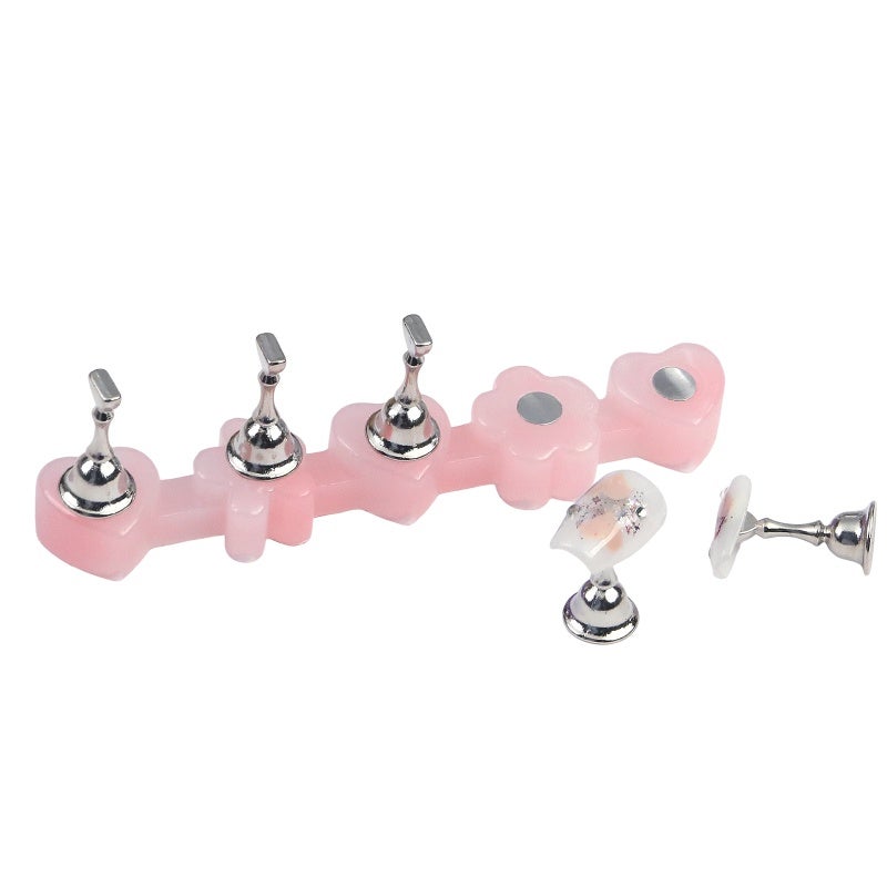 Nail novice practice base, nail wearing support, nail holder brown - Image 5