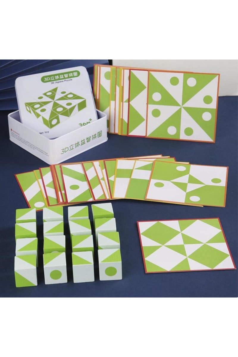 erorex NB2017C1 3D Puzzle Wooden Space Thinking Imagination Logic Games Children's Math Educational Toys Bo