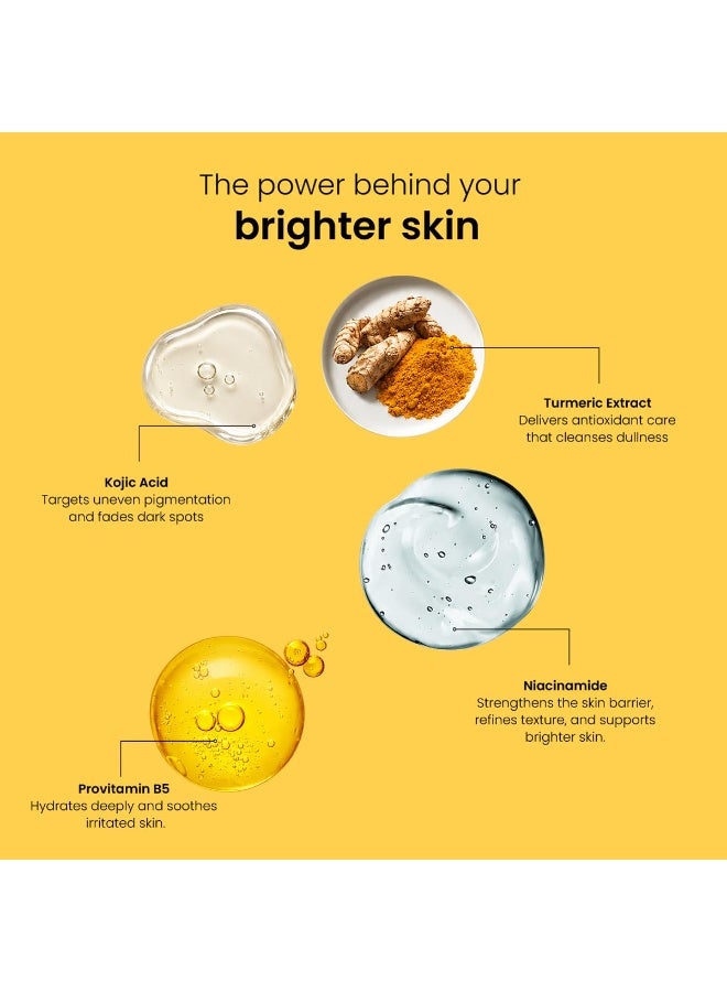 Ghar Soaps Kojic Acid Face Wash & Soap with Niacinamide & Turmeric, Brightening & Dark Spot Reduction, All Skin Types - Image 3