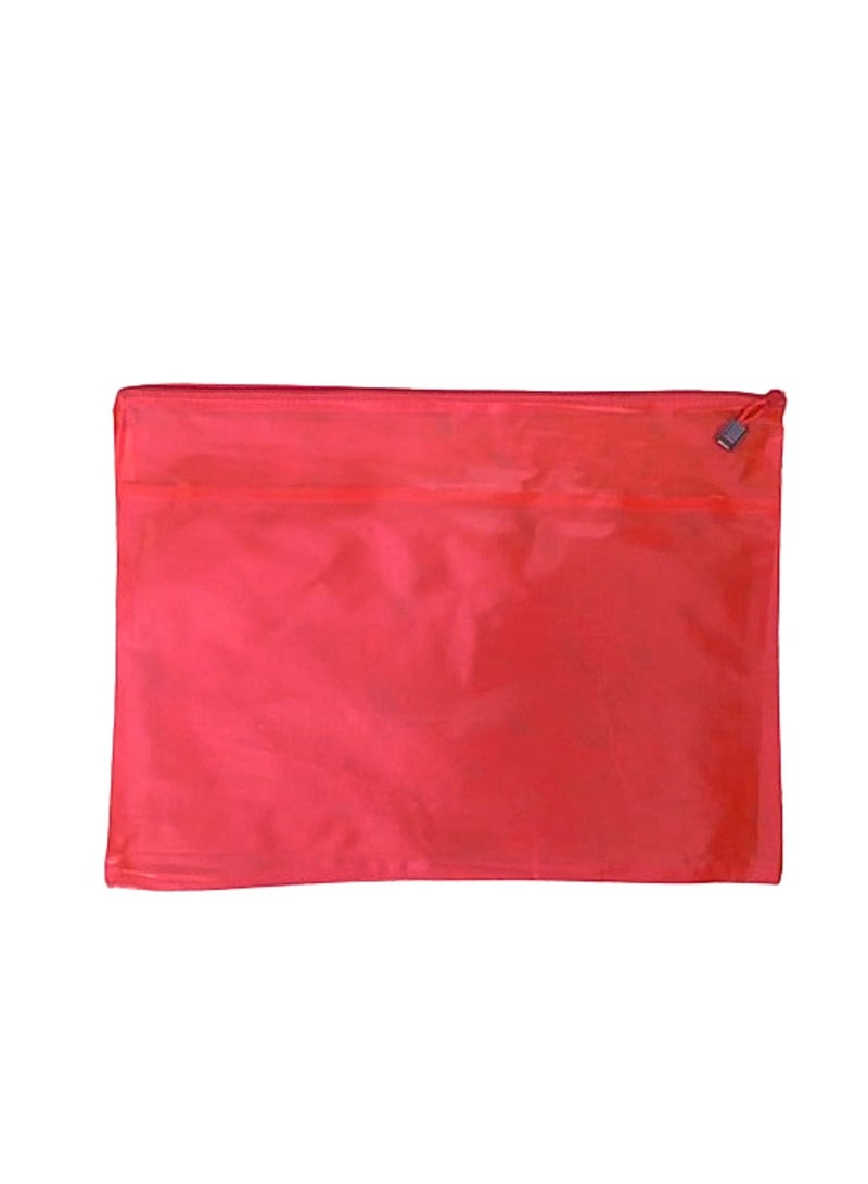 Libra Zipper Bag Fluoro A3 RED - Image 1