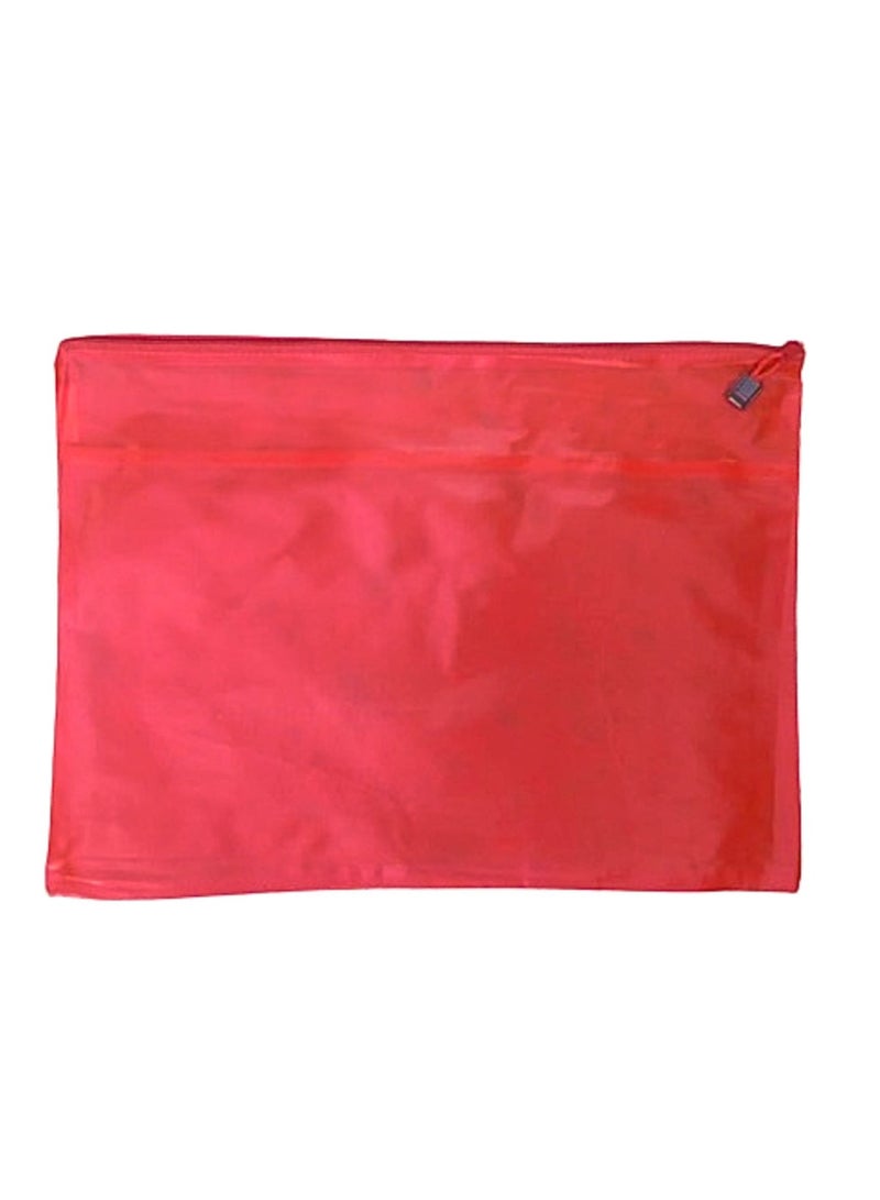 Libra Zipper Bag Fluoro A3 RED - Image 2