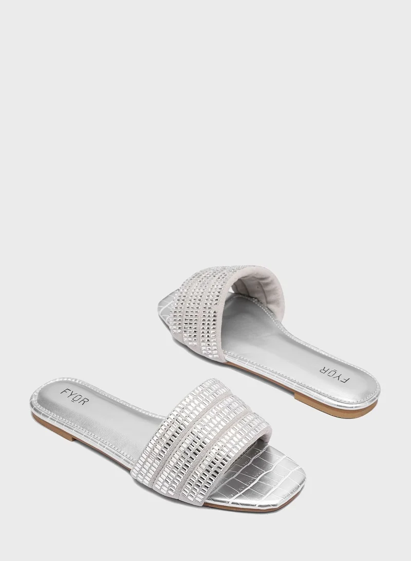 FYOR Open Toe Flat Sandals