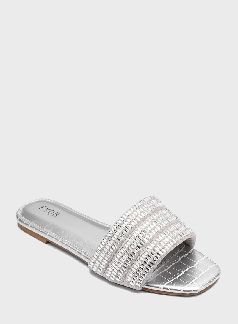 FYOR Open Toe Flat Sandals