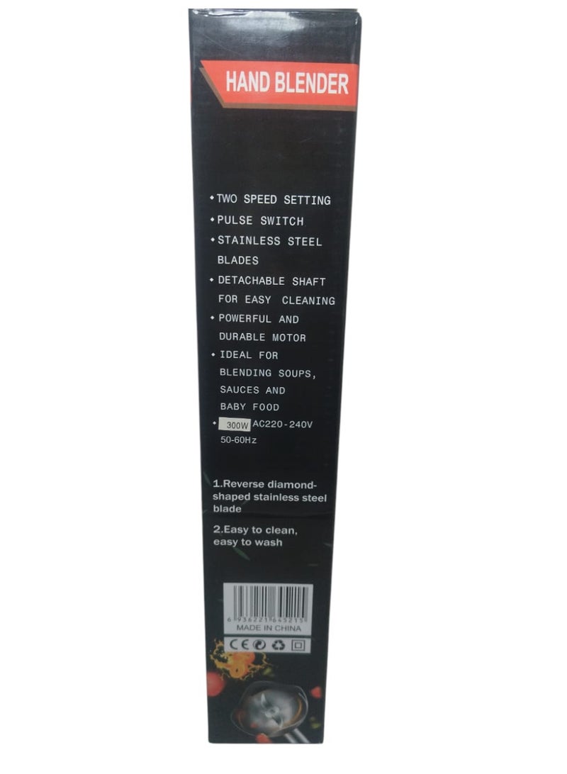 Hand Blender 300W with Two Speed Settings – Stainless Steel Blade – Ideal for Soups, Sauces & Baby Food  - Image 5