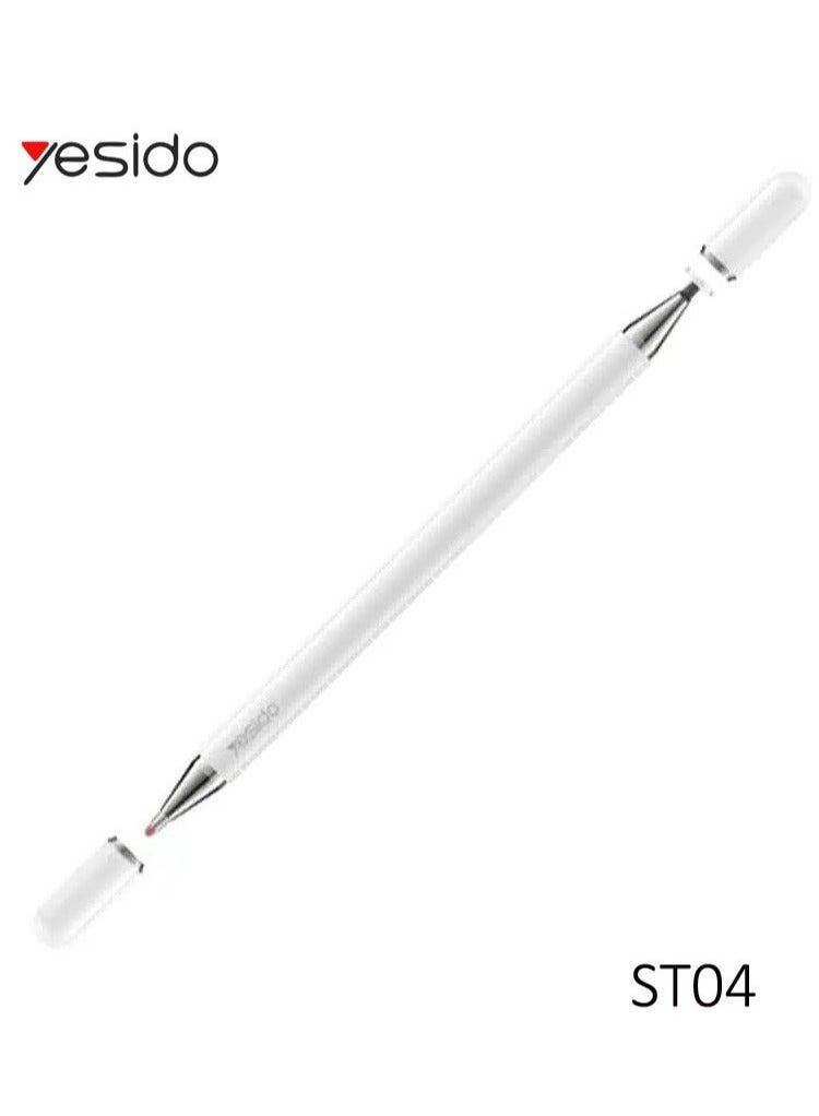 Yesido ST04 2-in-1 Capacitive Stylus Pen with Ballpoint for Smartphones and Tablets – High Precision Touchscreen Stylus with Dual Functionality for Writing and Drawing, Comfortable Grip, Perfect for iPhone, iPad, and Android Devices - Image 1