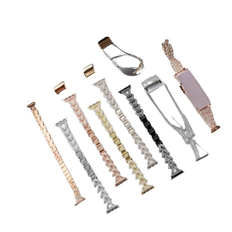 سوار ساعة ذكية سوار معدني من الستانلس ستيل متوافق باللون Starlight قابل للتعديل مع Apple Watch 38/40/41/42/44/45/49mm بملاءمة قابلة للتعديل وحزام بديل بتصميم معدني أنيق - Image 2