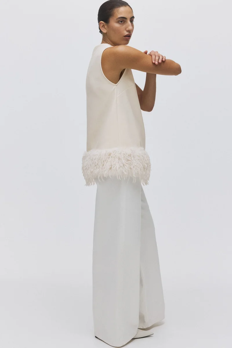 H&M Fringe-trimmed top