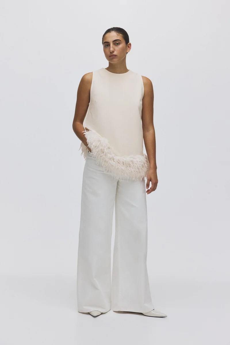 H&M Fringe-trimmed top