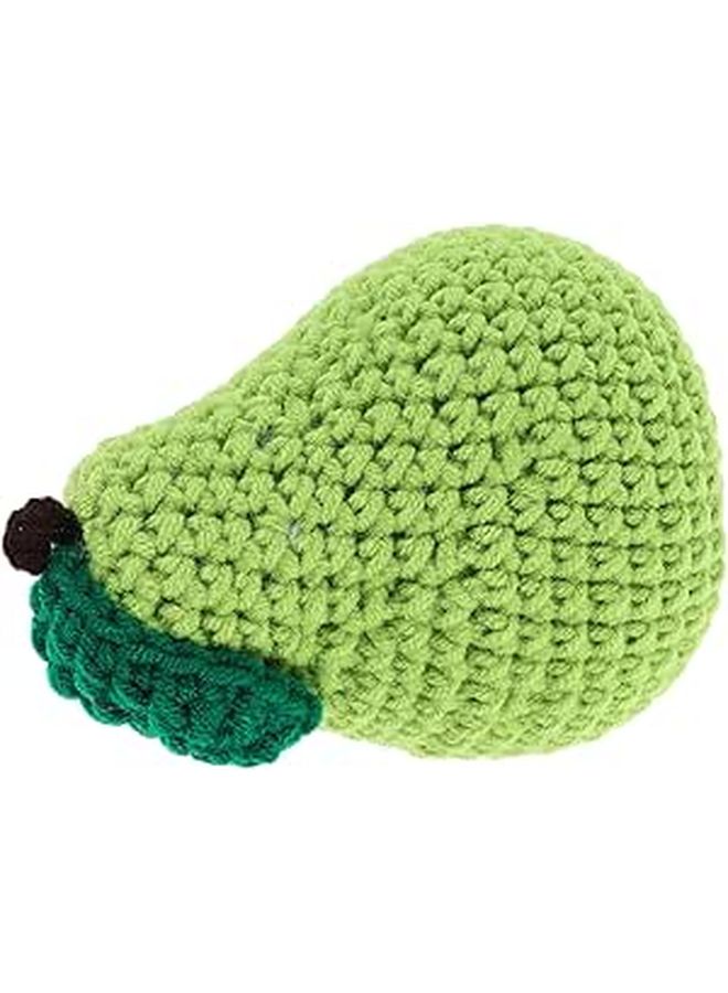 Knitted Pear Ornament Realistic Simulation Fruit Prop Soft Yarn Handmade Decoration For Creative Scene Photography - Image 1