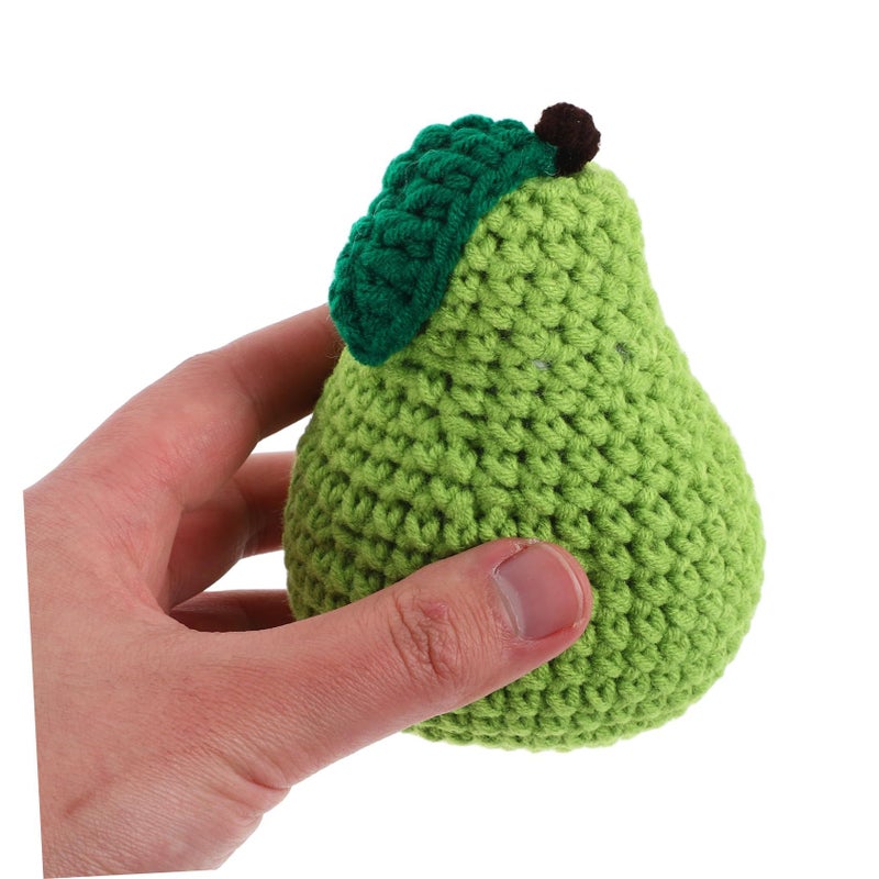 Knitted Pear Ornament Realistic Simulation Fruit Prop Soft Yarn Handmade Decoration For Creative Scene Photography - Image 5