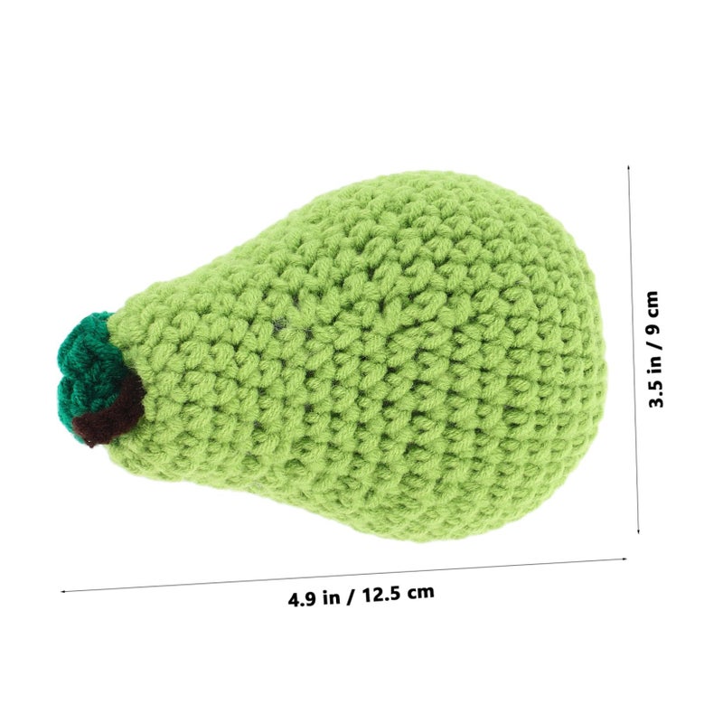 Knitted Pear Ornament Realistic Simulation Fruit Prop Soft Yarn Handmade Decoration For Creative Scene Photography - Image 3