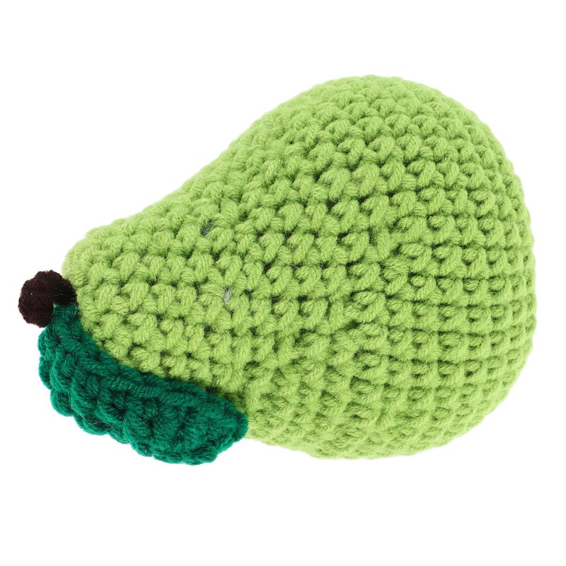 Knitted Pear Ornament Realistic Simulation Fruit Prop Soft Yarn Handmade Decoration For Creative Scene Photography - Image 2