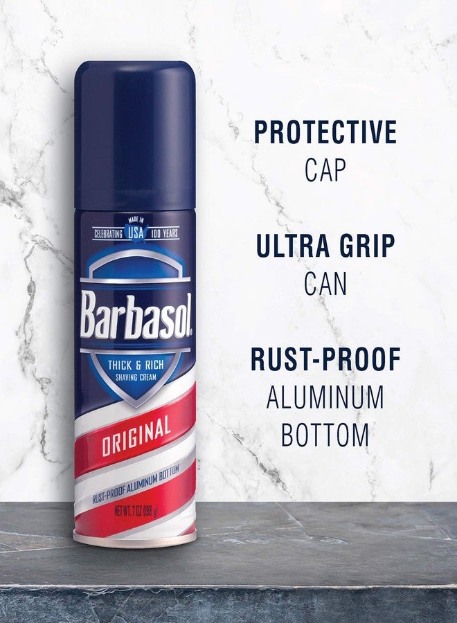 Barbasol Original Thick and Rich Shaving Cream, 7 Ounce, Pack of 6 - Image 5