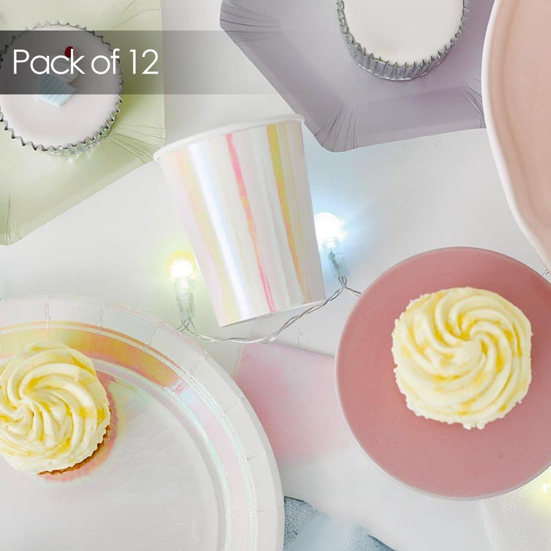 Talking Tables Pack of 12 - 7oz Premium Paper Cups - Ideal Partyware Supplies for Kids Parties - Unicorn or Girls Princess Themed Birthday Party (PASTEL-CUP-IR) - Image 2
